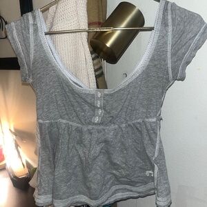 Grey babydoll top